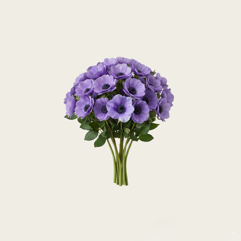 Blue Purple Anemones